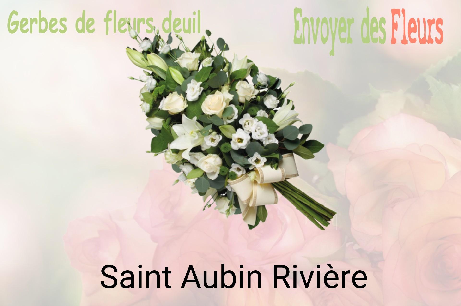 Gerbe de fleurs de deuil livrée à Saint-Aubin-Rivière